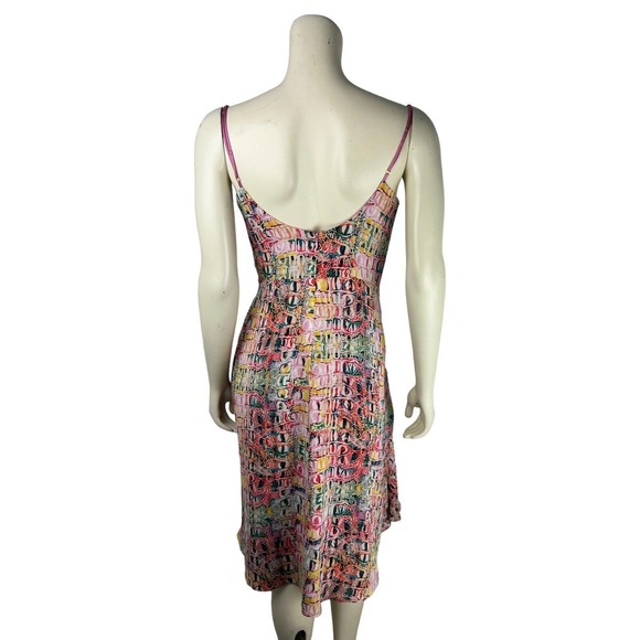 Sies Marjan Farrah Croco Printed Midi Slip Dress 2 Colorful Cocktail Drape Neck - Picture 4 of 12